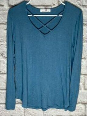 White Plum Blue‎ Top Blouse Womens Size Large